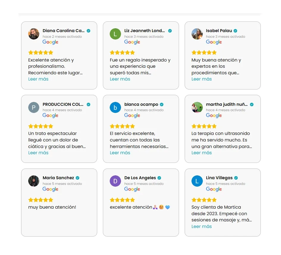 Testimonios de pacientes